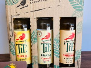 Kit Cachaça Tiê Ouro, Prata e Canelinha